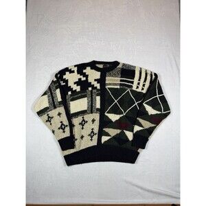 Vintage Structure Handknitted 3D Knit Coogi Style Sweater Size XL